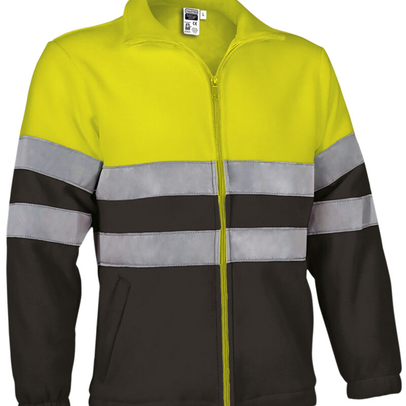 Υψηλής ορατότητας Fleece Jacket AIRPORT - Fluo Κίτρινο-Μαύρο