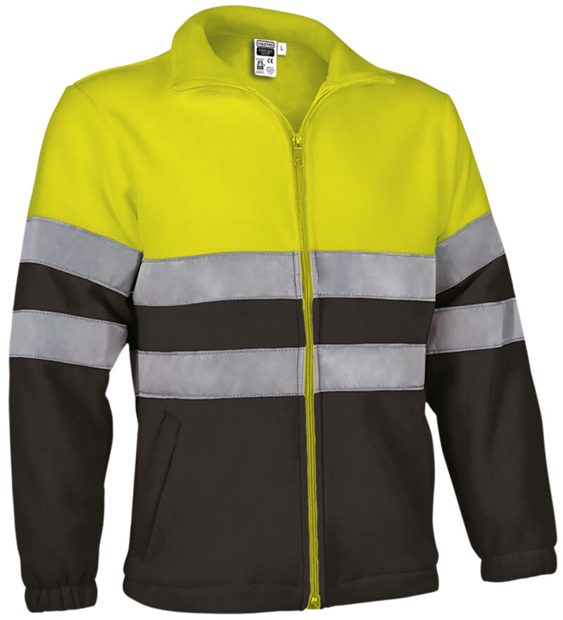 FPVAAIRAN Υψηλής ορατότητας Fleece Jacket AIRPORT - Fluo Κίτρινο-Μαύρο