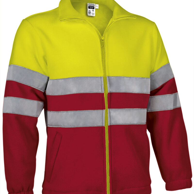 Υψηλής ορατότητας Fleece Jacket AIRPORT - Fluo Κίτρινο-Lotto Κόκκινο
