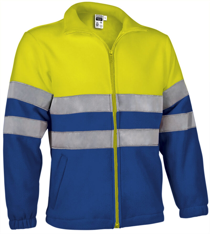FPVAAIRAZ Υψηλής ορατότητας Fleece Jacket AIRPORT - Fluo Κίτρινο-Bluish Μπλε