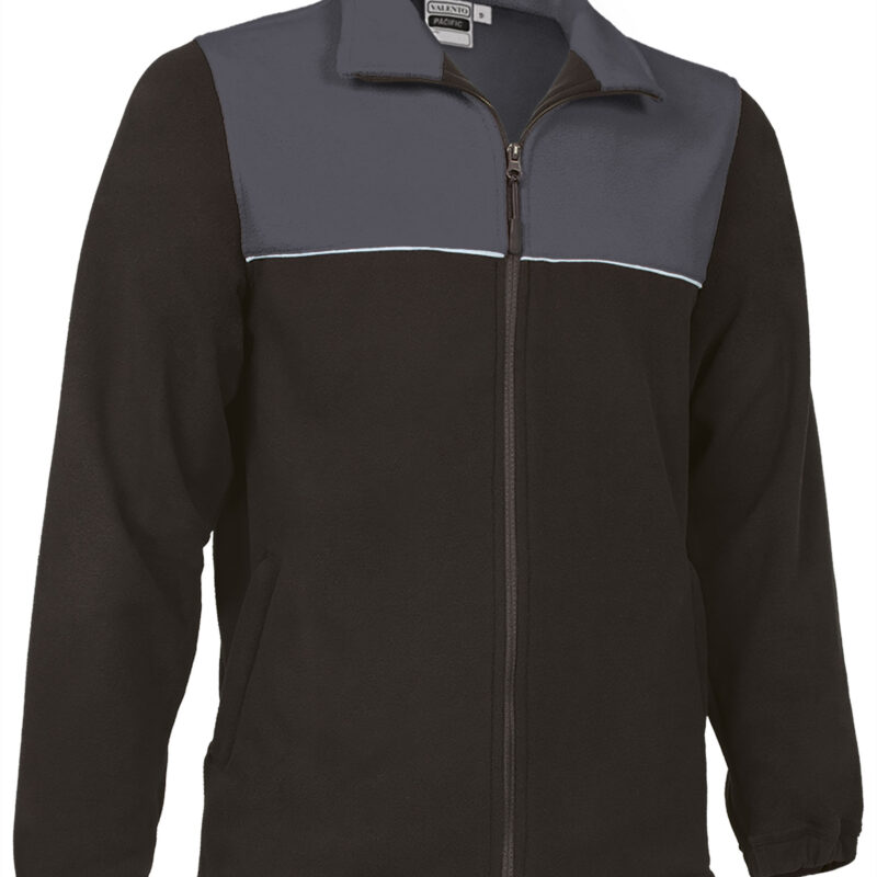 Fleece Jacket PACIFIC - Μαύρο-Charcoal Γκρι-Λευκό