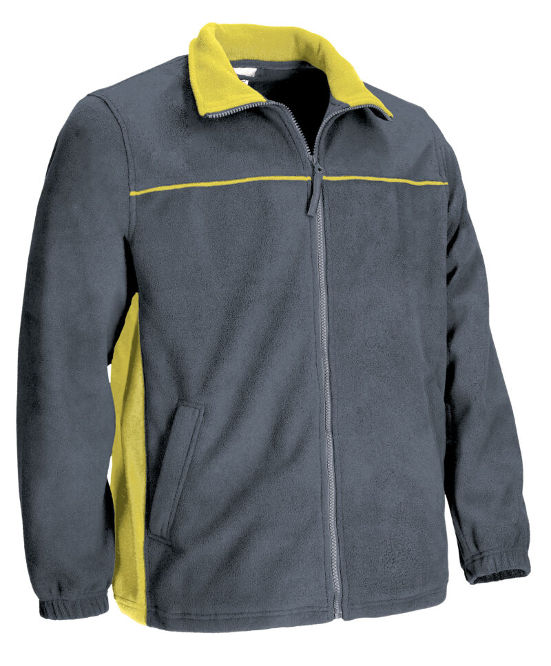 FPVATHUGA Fleece Jacket THUNDER - Cement Γκρι-Λεμονί Κίτρινο