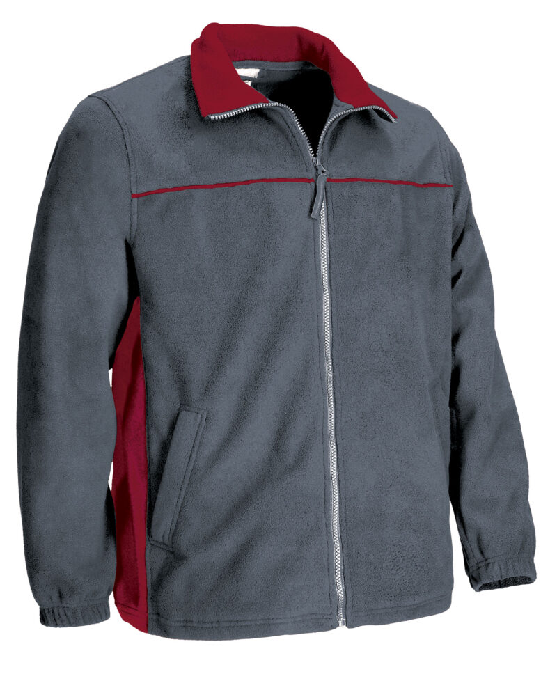 FPVATHUGR Fleece Jacket THUNDER - Cement Γκρι-Lotto Κόκκινο