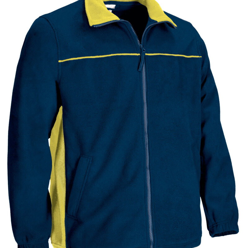 FPVATHUMA Fleece Jacket THUNDER - Orion Μπλε σκούρο Μπλε-Λεμονί Κίτρινο