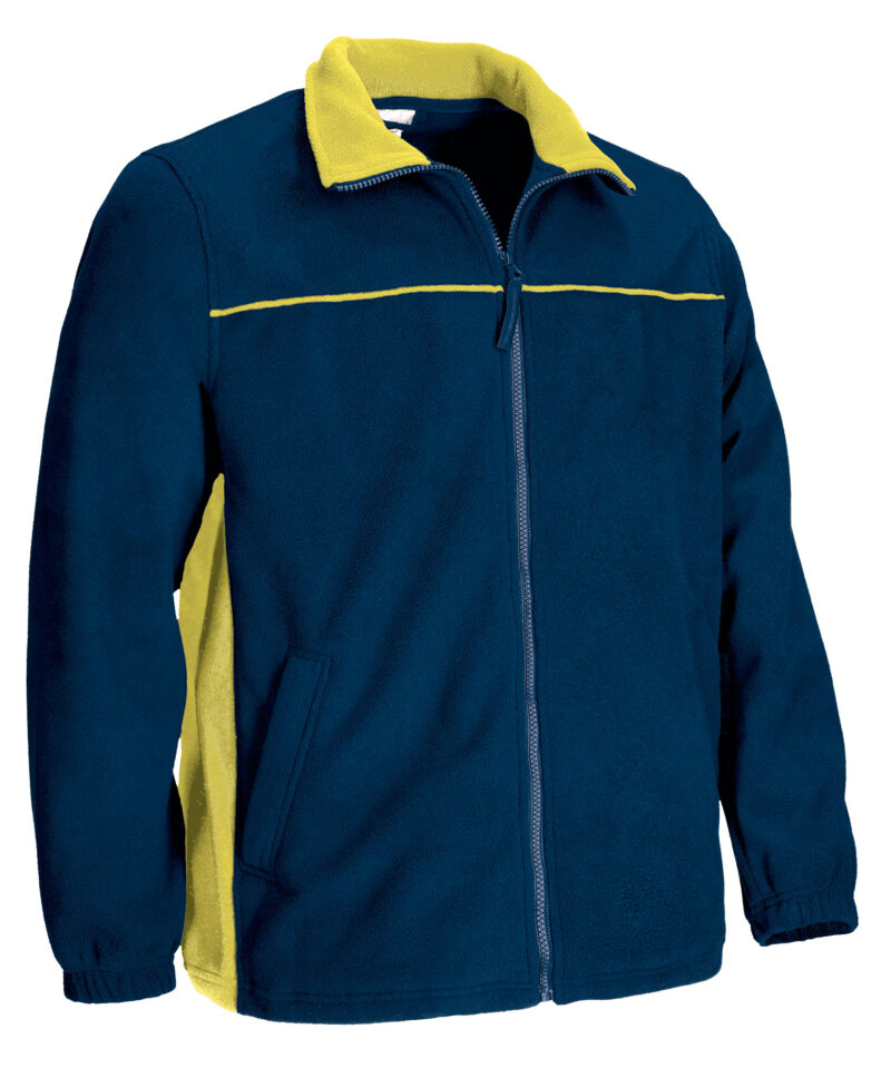 Fleece Jacket THUNDER - Orion Μπλε σκούρο Μπλε-Λεμονί Κίτρινο
