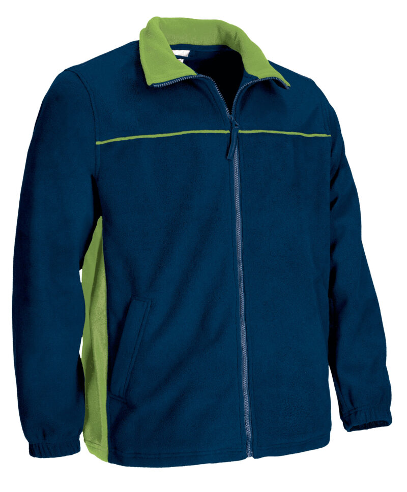 Fleece Jacket THUNDER - Orion Μπλε σκούρο Μπλε-Μήλο Πράσινο