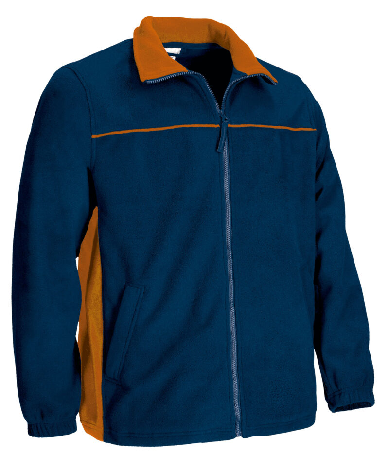Fleece Jacket THUNDER - Orion Μπλε σκούρο Μπλε-Party Πορτοκαλί