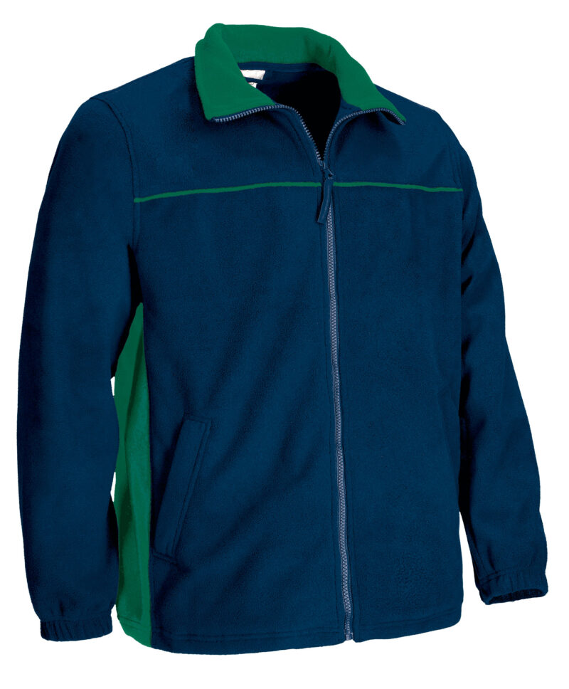 Fleece Jacket THUNDER - Orion Μπλε σκούρο Μπλε-Kelly Πράσινο