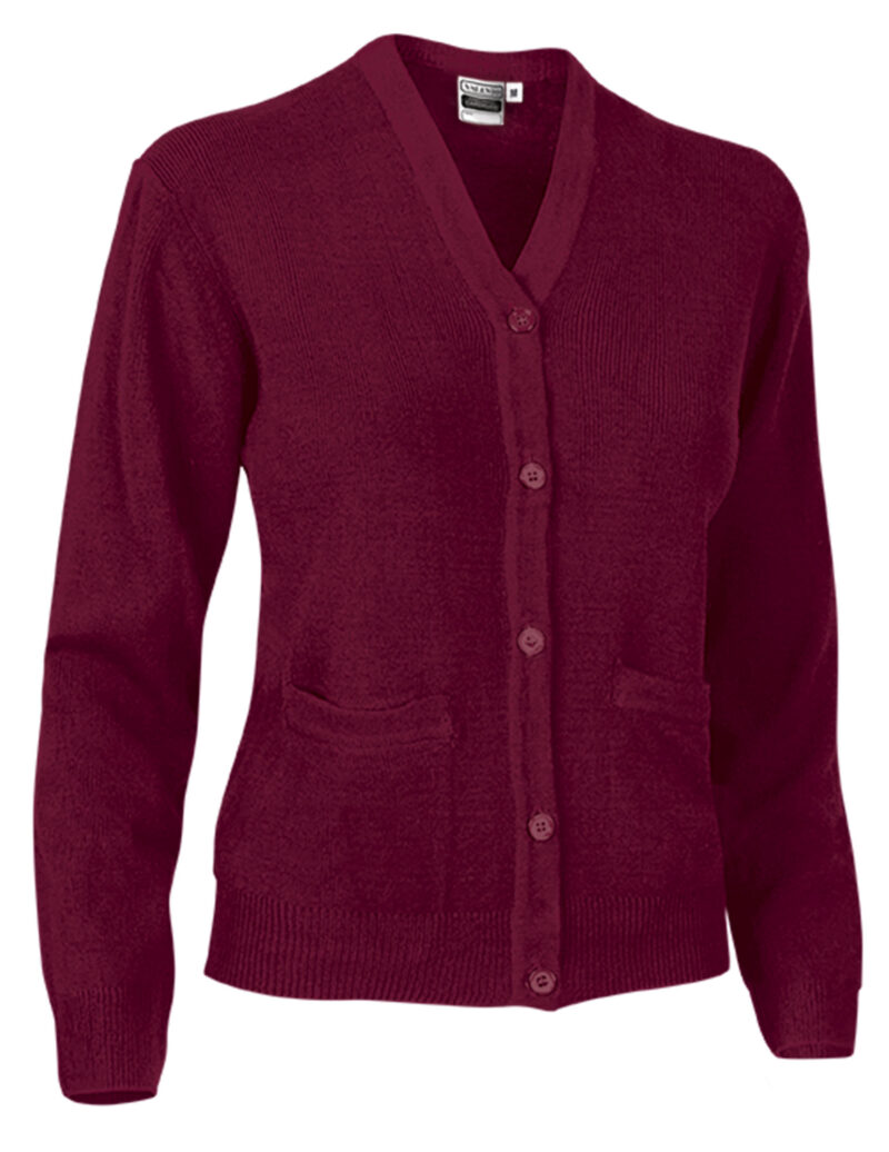 JEVACDMGT Γυναικείο Jacket CARDIGAN - Μπορντό μαόνι