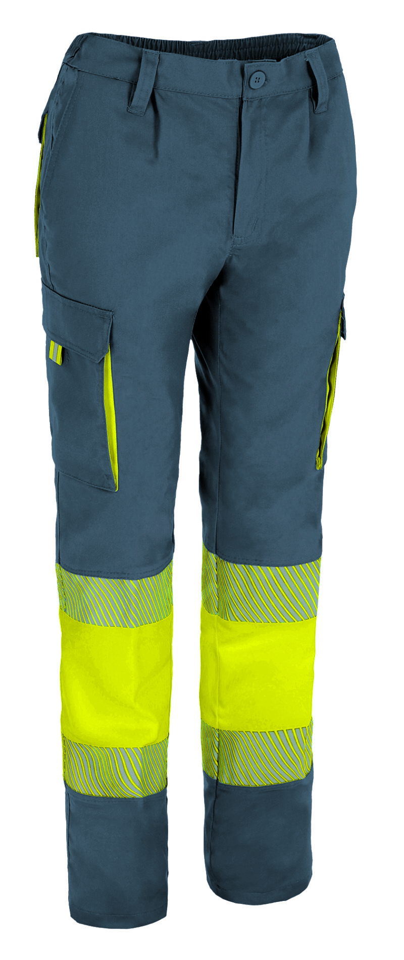 PAVAABEAC Υψηλής ορατότητας Trousers ABERDEEN - Fluo Κίτρινο-Cement Γκρι