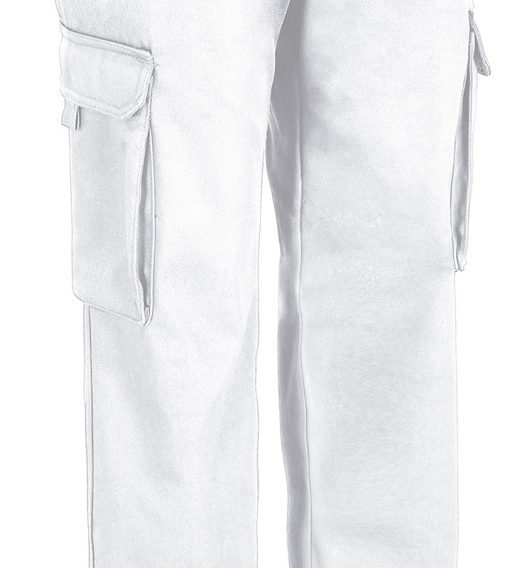PAVABERBL Multi-Pocket Trousers BERGAMO - Λευκό