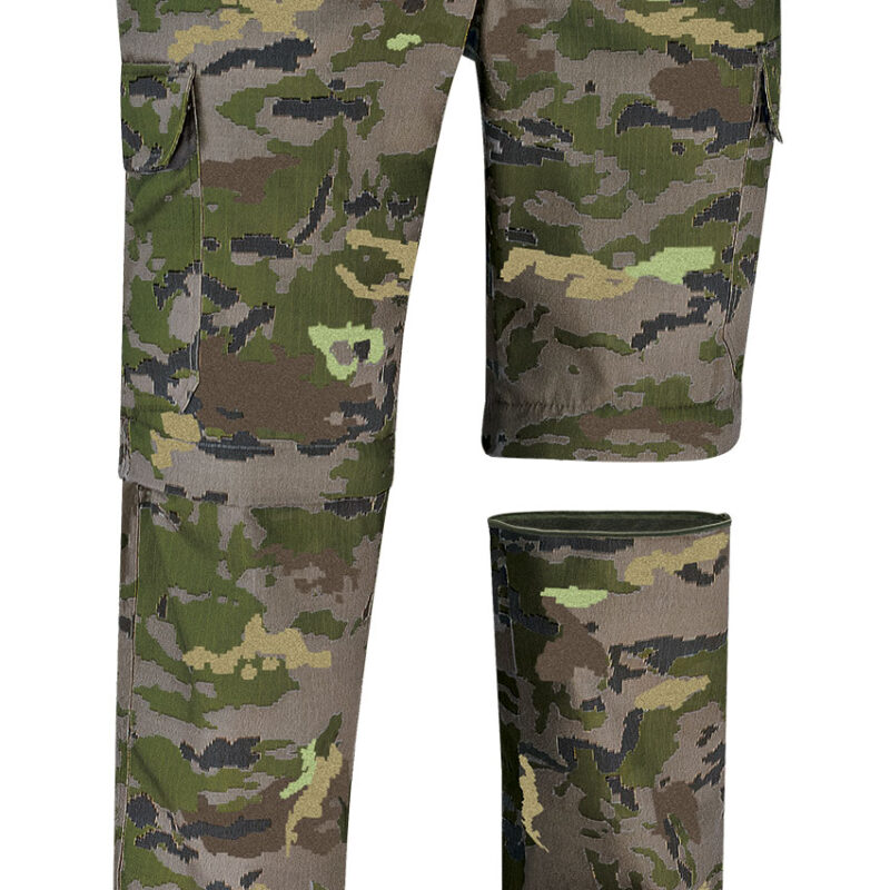 Detachable trousers BIRDMAN - Pixelated Woodland Camouflage