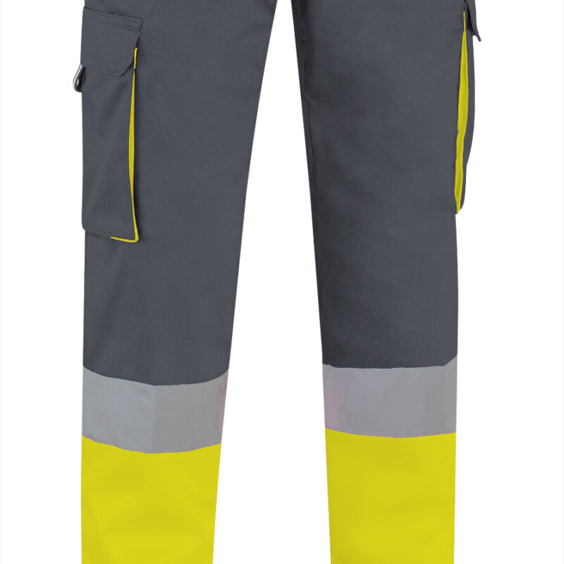 PAVAFACAC Υψηλής ορατότητας Trousers FACTORY - Fluo Κίτρινο-Charcoal Γκρι