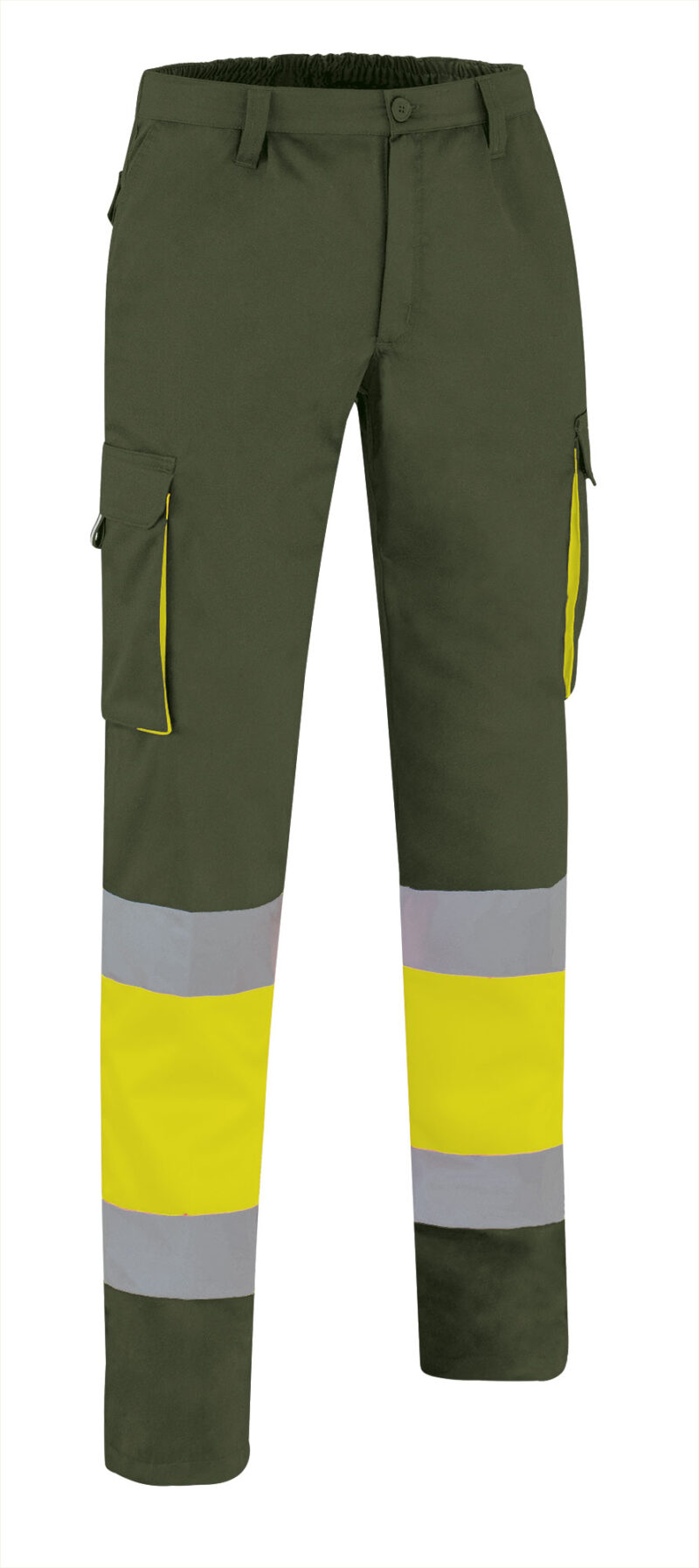 PAVAFACAK Υψηλής ορατότητας Trousers FACTORY - Fluo Κίτρινο-Χακί Πράσινο