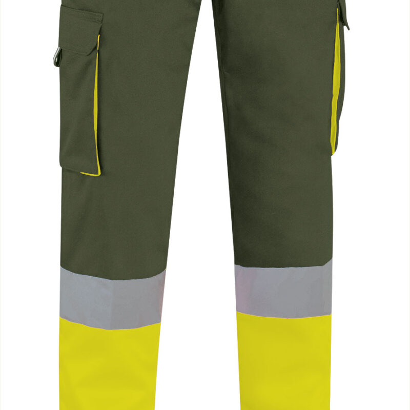 PAVAFACAK Υψηλής ορατότητας Trousers FACTORY - Fluo Κίτρινο-Χακί Πράσινο