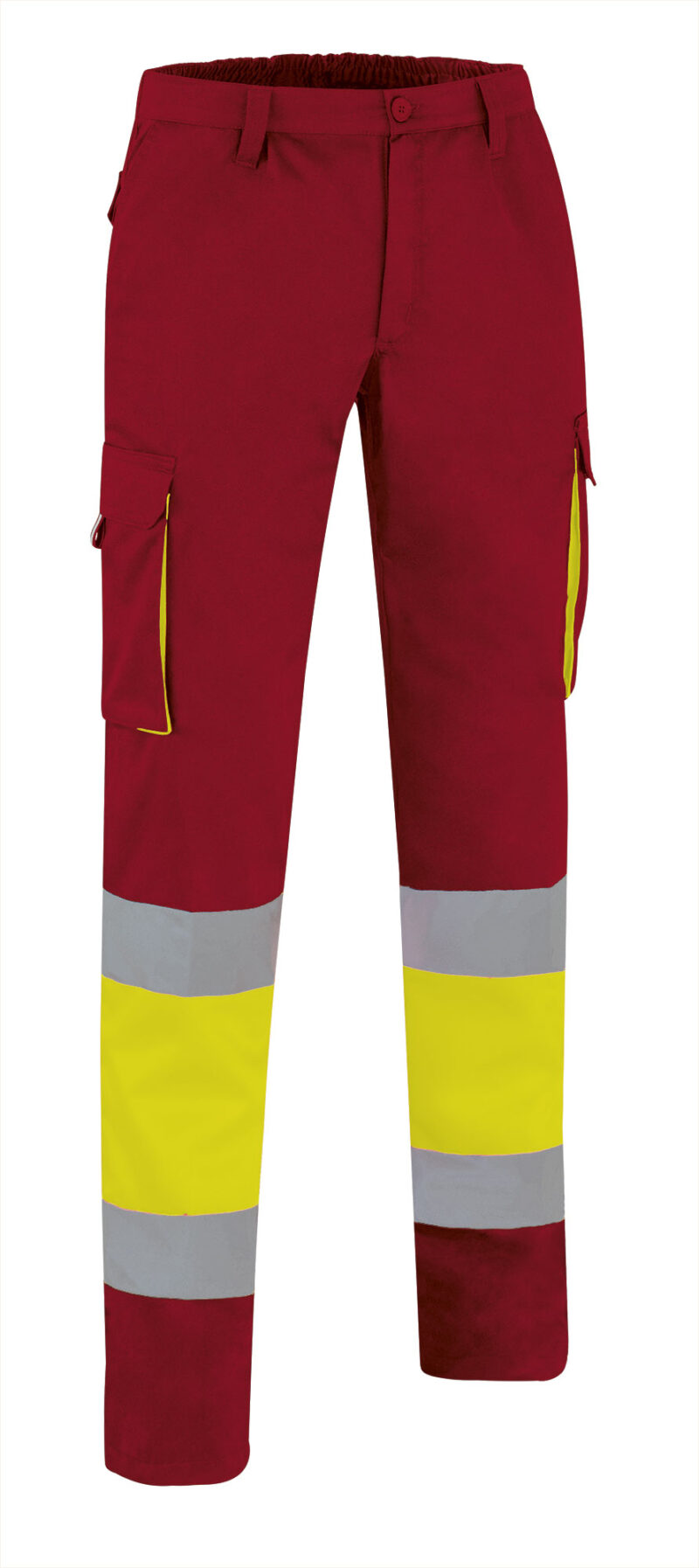 PAVAFACAR Υψηλής ορατότητας Trousers FACTORY - Fluo Κίτρινο-Lotto Κόκκινο