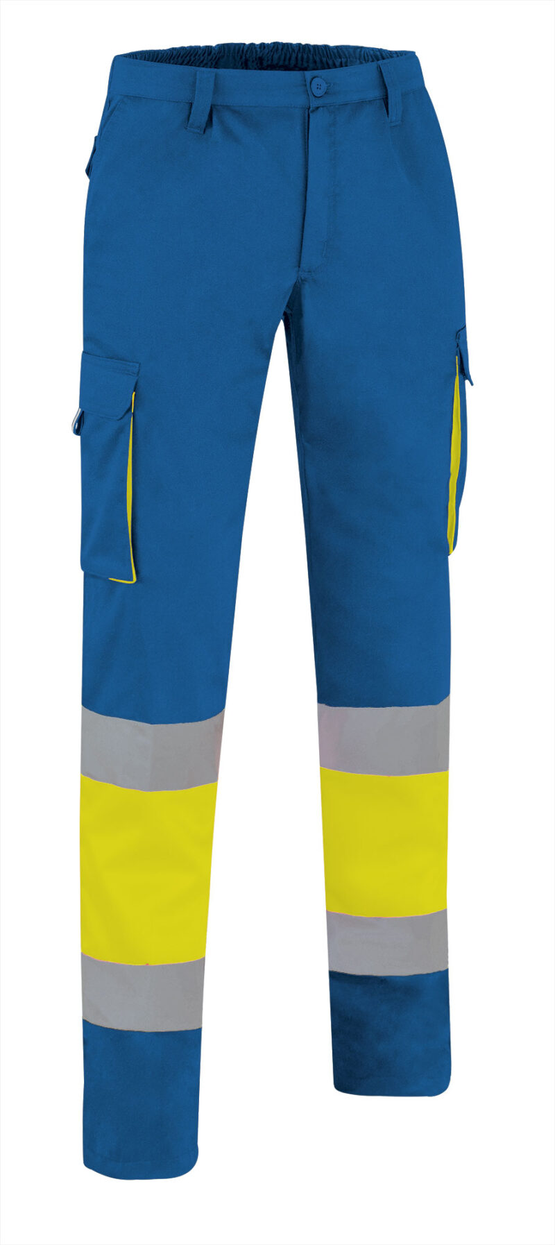 PAVAFACAY Υψηλής ορατότητας Trousers FACTORY - Fluo Κίτρινο-Ρουά Μπλε