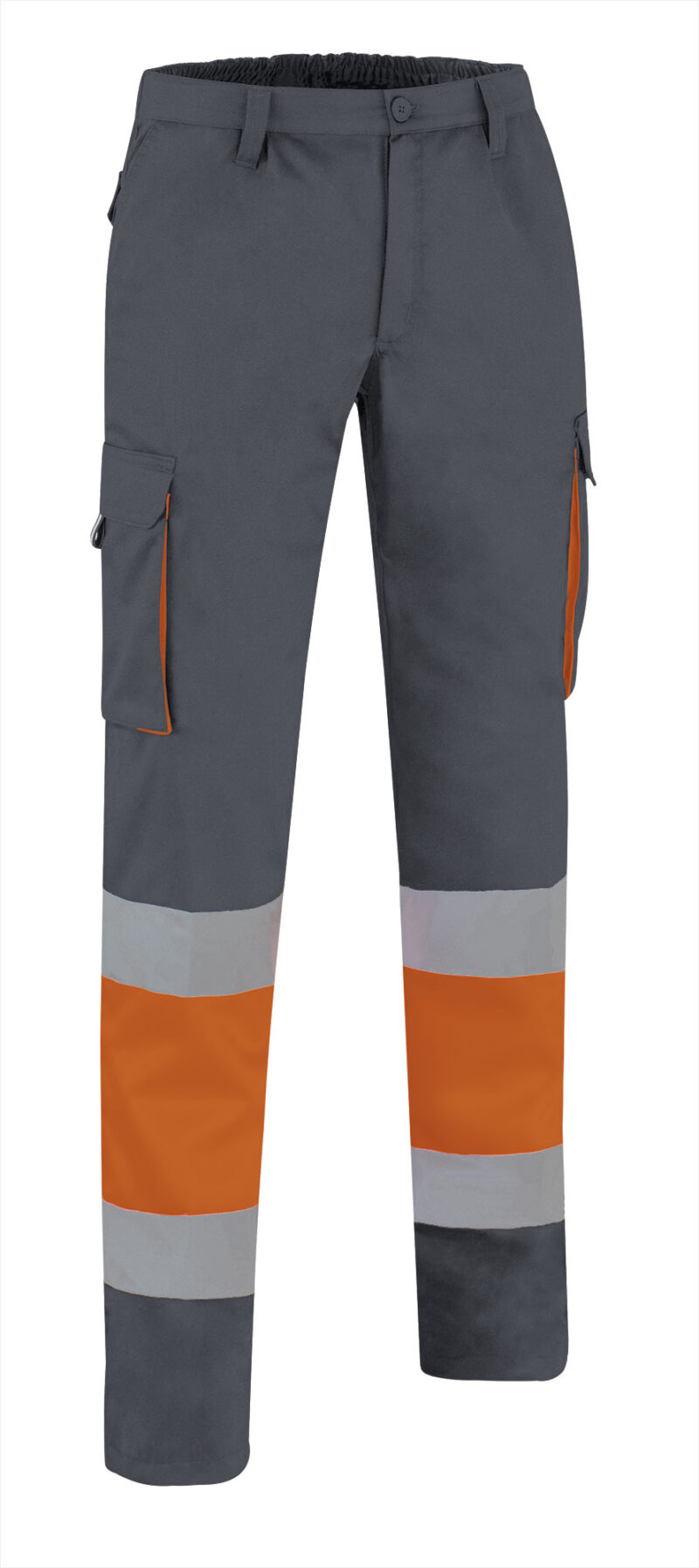 PAVAFACNG Υψηλής ορατότητας Trousers FACTORY - Fluo Πορτοκαλί-Charcoal Γκρι