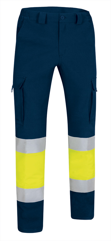 PAVARIGAM Υψηλής ορατότητας Trousers RIGEL - Fluo Κίτρινο-Orion Μπλε σκούρο Μπλε
