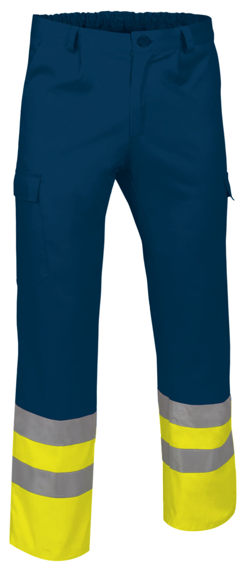 PAVATRAAM Υψηλής ορατότητας Trousers TRAIN - Fluo Κίτρινο-Orion Μπλε σκούρο Μπλε
