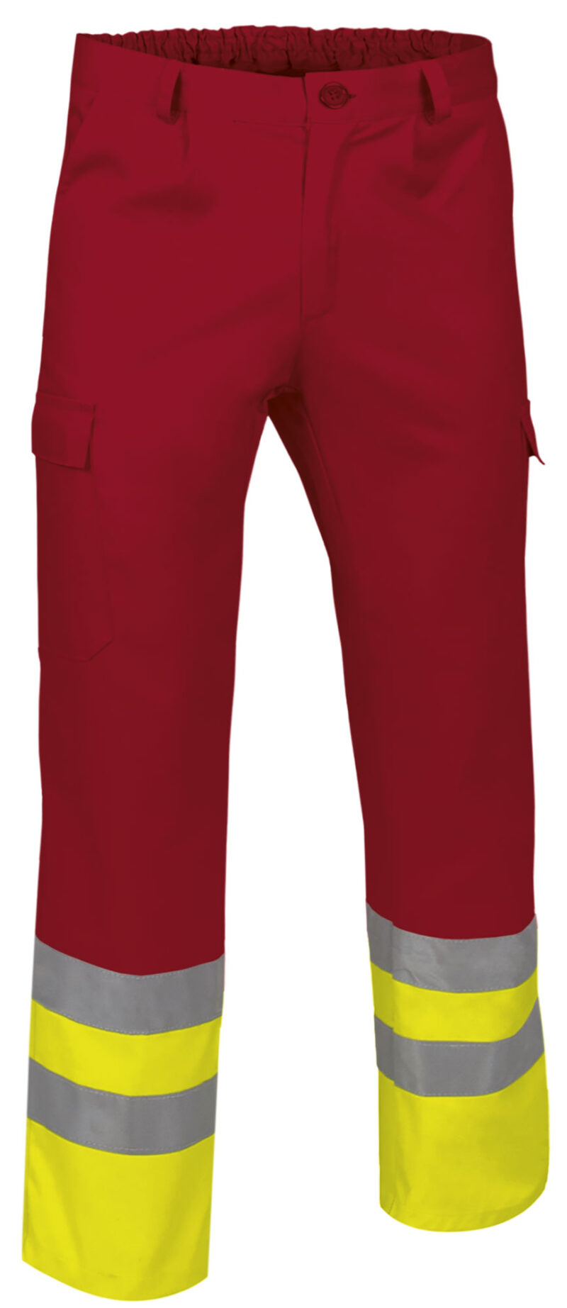 PAVATRAAR Υψηλής ορατότητας Trousers TRAIN - Fluo Κίτρινο-Lotto Κόκκινο