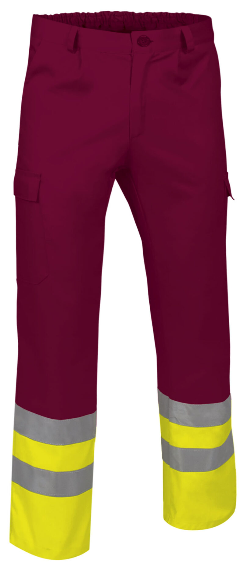 PAVATRAAT Υψηλής ορατότητας Trousers TRAIN - Fluo Κίτρινο-Μαόνι Μπορντό