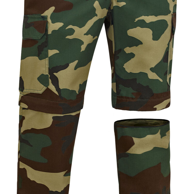 Detachable trousers WOODMAN - Woodland Camouflage