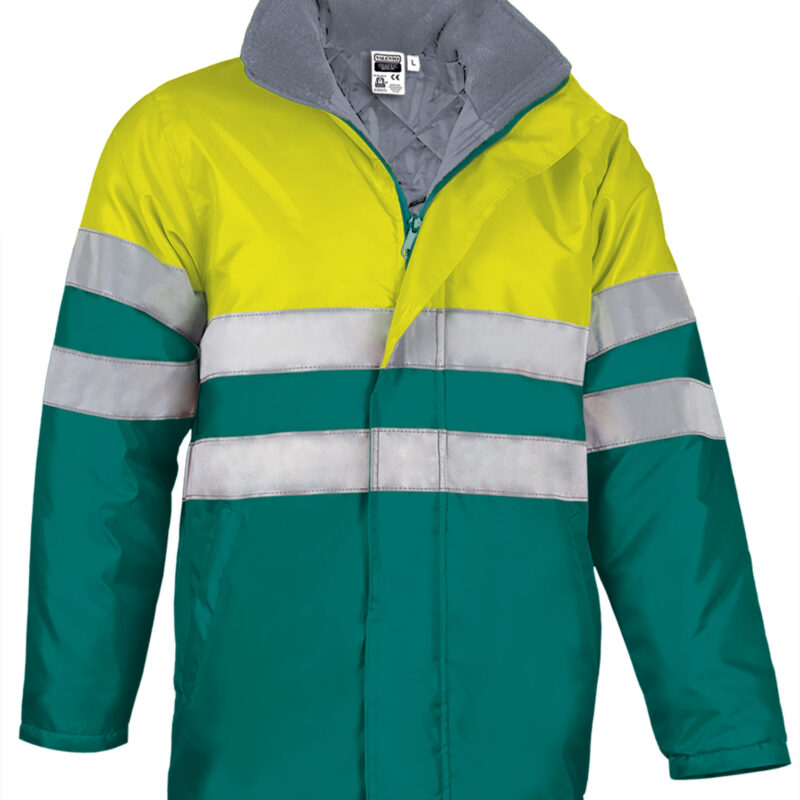 PKVATRAAE Υψηλής ορατότητας Parka TRAFFIC - Fluo Κίτρινο-Amazon Πράσινο