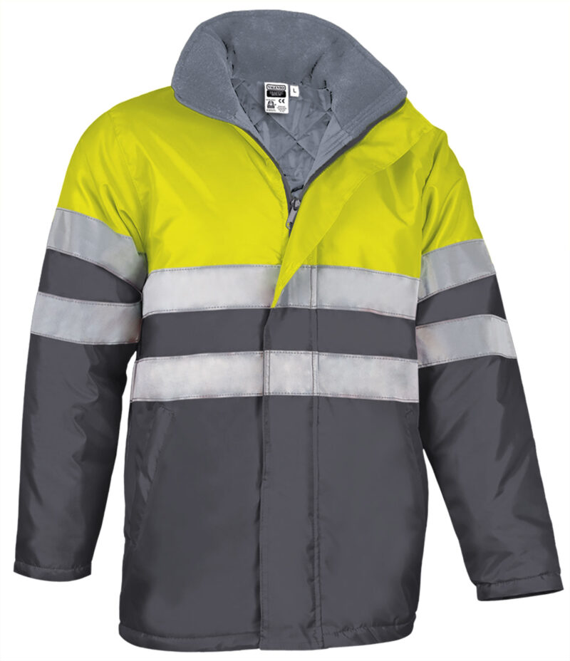 PKVATRAAG Υψηλής ορατότητας Parka TRAFFIC - Fluo Κίτρινο-Charcoal Γκρι