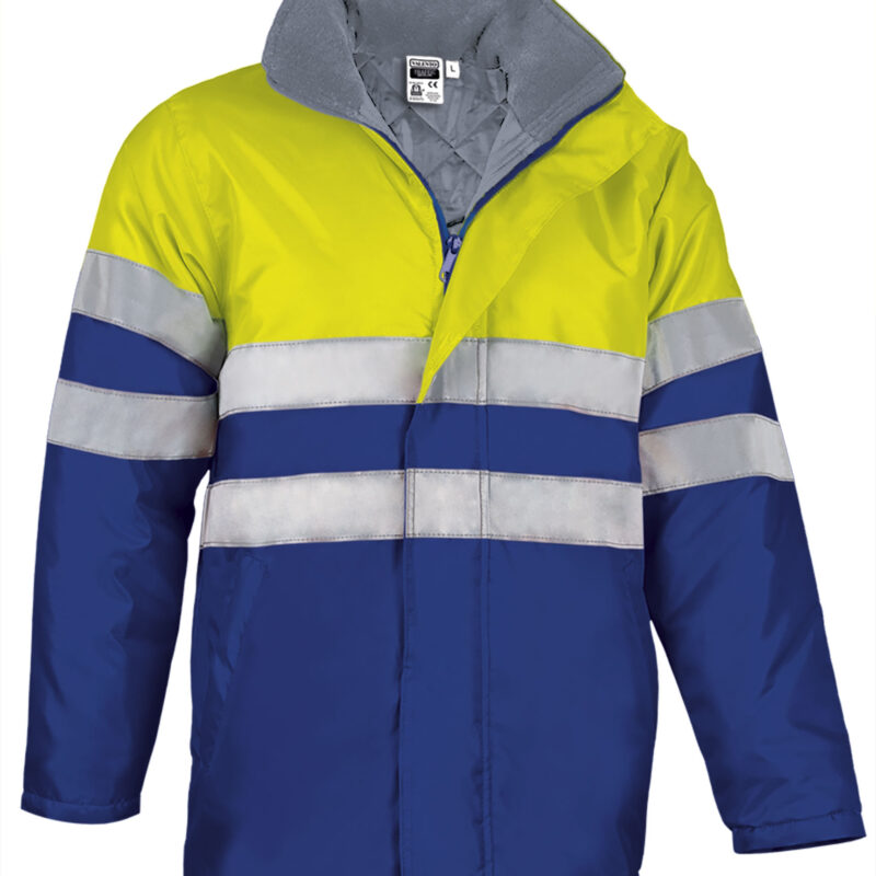 PKVATRAAZ Υψηλής ορατότητας Parka TRAFFIC - Fluo Κίτρινο-Bluish Μπλε