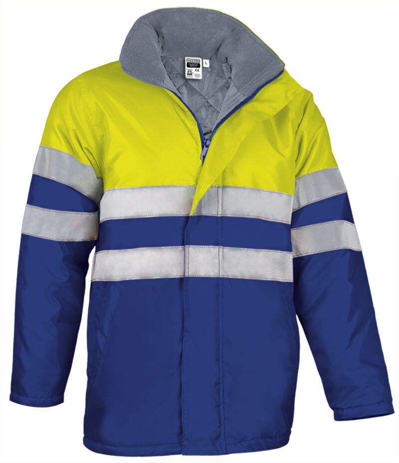 PKVATRAAZ Υψηλής ορατότητας Parka TRAFFIC - Fluo Κίτρινο-Bluish Μπλε