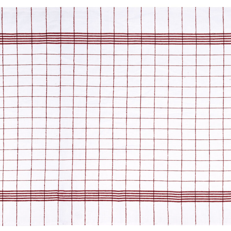 PLVAKITBR Kitchen Towel KITCHEN - Λευκό-Lotto Κόκκινο