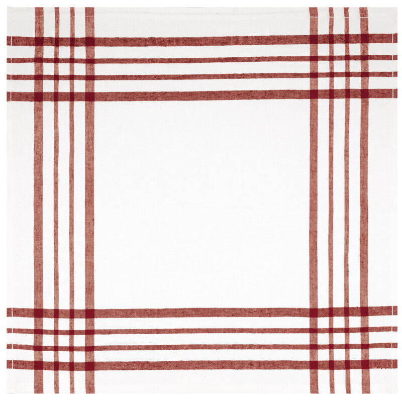 PLVATARBR Kitchen Towel TARTAR - Λευκό-Lotto Κόκκινο