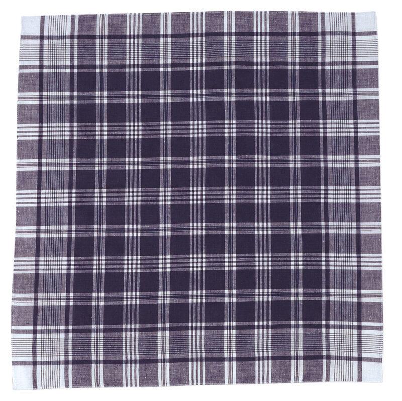 PNVAHIEBA Squared scarf HIERBAS - Λευκό-Ocean Μπλε σκούρο Μπλε