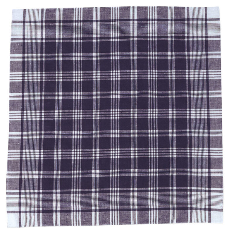 PNVAHIEBA Squared scarf HIERBAS - Λευκό-Ocean Μπλε σκούρο Μπλε