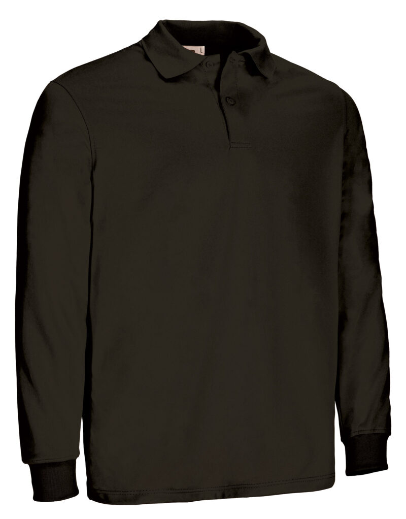 POVABINNG Μακρυμάνικο Sports Polo BUIN - Μαύρο
