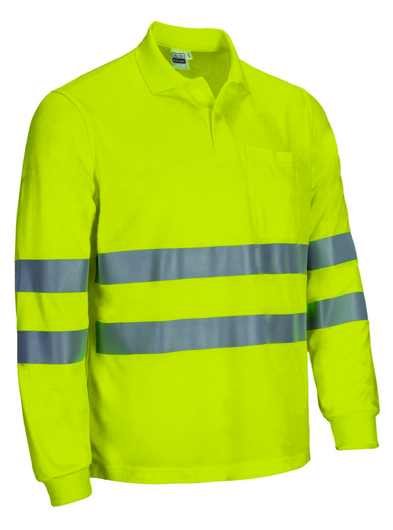 POVABUCAF Υψηλής ορατότητας L/S Polo BUCKLAND - Fluo Κίτρινο