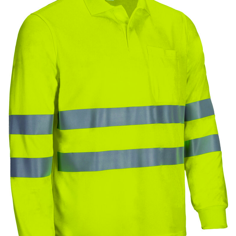 Υψηλής ορατότητας L/S Polo  BUCKLAND - Fluo Κίτρινο