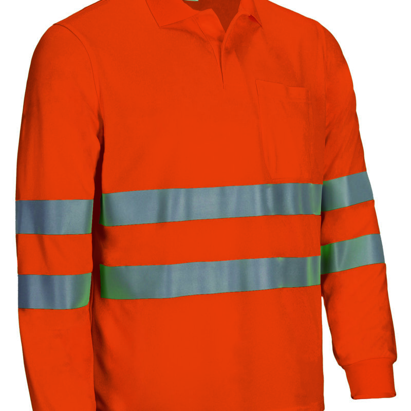 Υψηλής ορατότητας L/S Polo  BUCKLAND - Fluo Πορτοκαλί