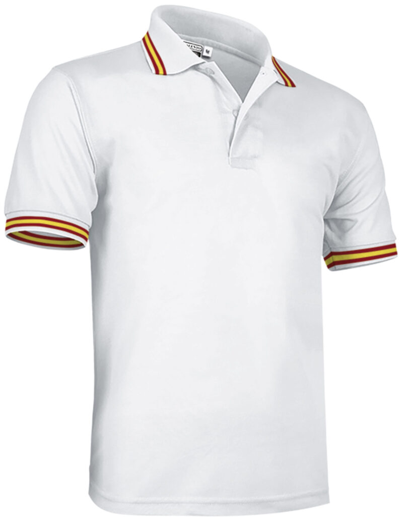 POVACOMBE Κοντομάνικο Polo Shirt COMBI - Λευκό-Spanish Flag
