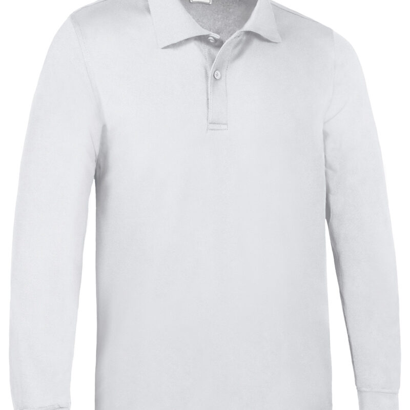 POVADARBL Μακρυμάνικο Polo Shirt DARWIN - Λευκό