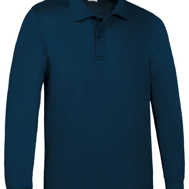 POVADARMR Μακρυμάνικο Polo Shirt DARWIN - Μπλε navy Orion