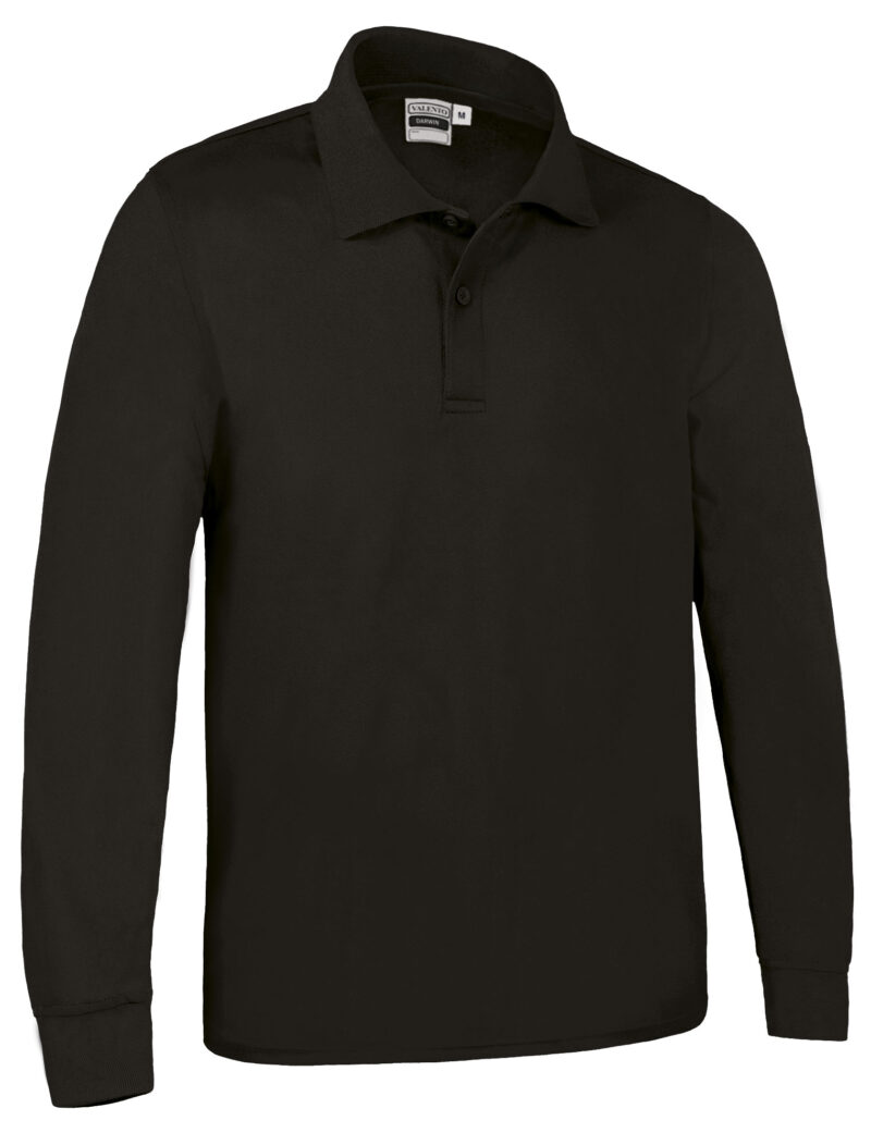 Μακρυμάνικο Polo Shirt DARWIN - Μαύρο