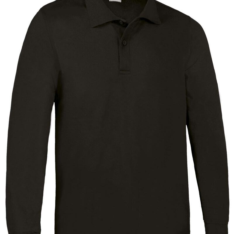 POVADARNG Μακρυμάνικο Polo Shirt DARWIN - Μαύρο