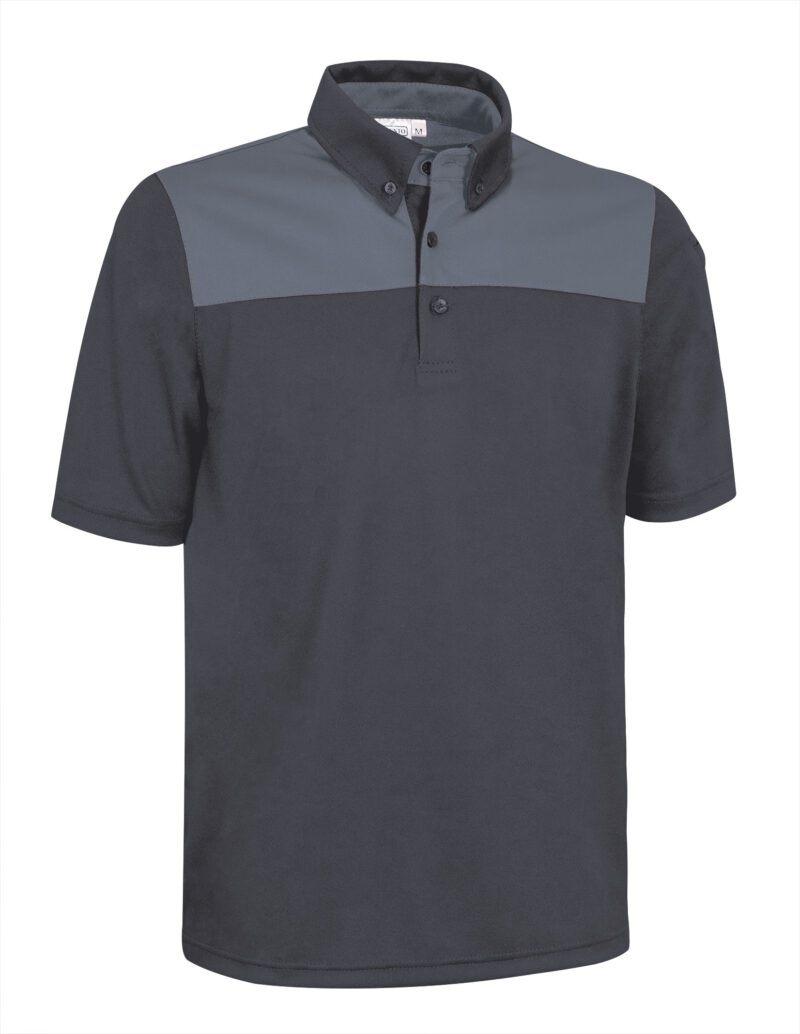 POVAHUCGG Κοντομάνικο Polo Shirt HURRICANE - Charcoal Γκρι-Smoke Γκρι