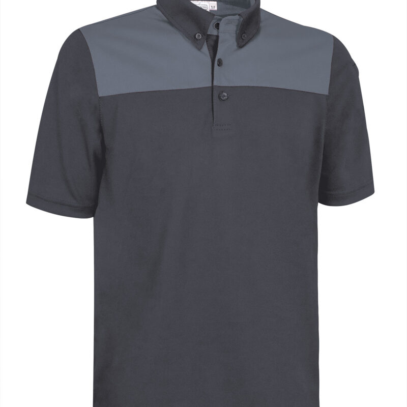 POVAHUCGG Κοντομάνικο Polo Shirt HURRICANE - Charcoal Γκρι-Smoke Γκρι