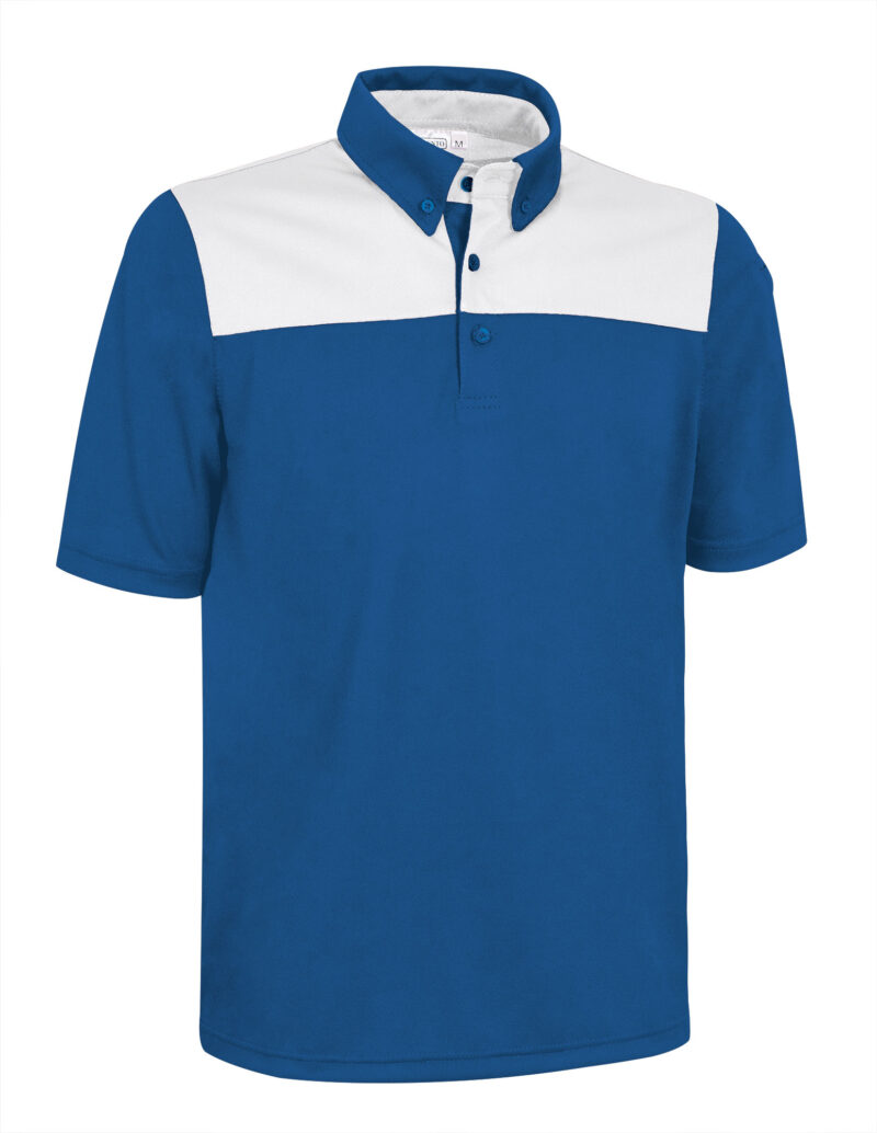 POVAHUCYB Κοντομάνικο Polo Shirt HURRICANE - Ρουά Μπλε-Λευκό