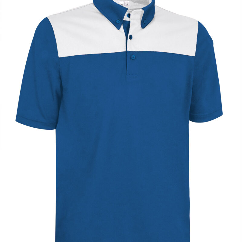 POVAHUCYB Κοντομάνικο Polo Shirt HURRICANE - Ρουά Μπλε-Λευκό