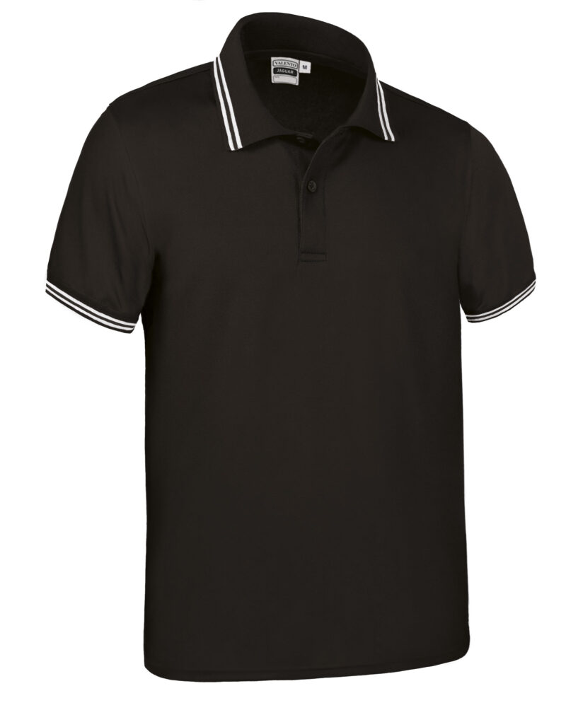 Κοντομάνικο Polo Shirt JAGUAR - Μαύρο-Λευκό