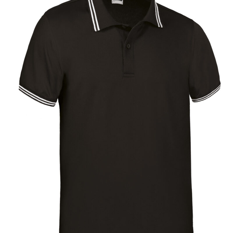 Κοντομάνικο Polo Shirt JAGUAR - Μαύρο-Λευκό